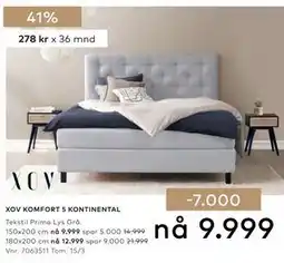Skeidar XOV KOMFORT 5 KONTINENTAL tilbud