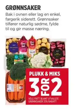 Meny GRØNNSAKER tilbud
