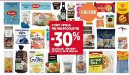 Meny STORT UTVALG FRI FOR-PRODUKTER tilbud