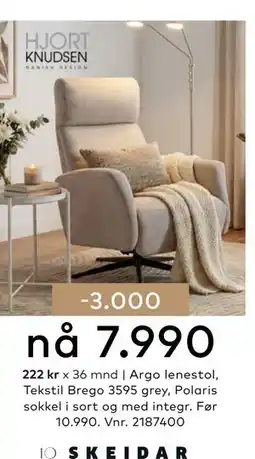 Skeidar Argo lenestol tilbud