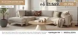 Skeidar Mandal hjørnesofa tilbud