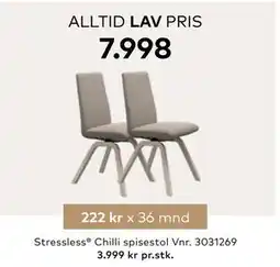 Skeidar Stressless Chilli spisestol Vnr. 3031269 tilbud
