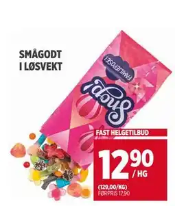 Meny SMÅGODT I LØSVEKT tilbud