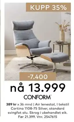 Skeidar Air lenestol tilbud