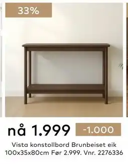 Skeidar Vista konstollbord tilbud