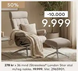 Skeidar Stressless London Star stol tilbud