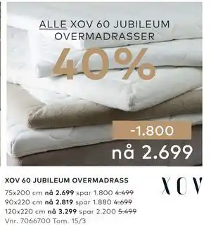 XOV 60 JUBILEUM OVERMADRASS