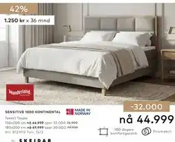 Skeidar SENSITIVE 1000 KONTINENTAL tilbud