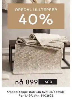 Skeidar OPPDAL ULLTEPPER tilbud