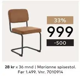 Skeidar Marianne spisestol tilbud