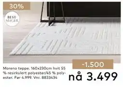 Skeidar Moreno teppe tilbud