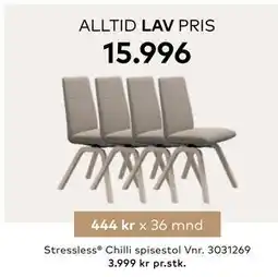 Skeidar Stressless Chilli spisestol tilbud