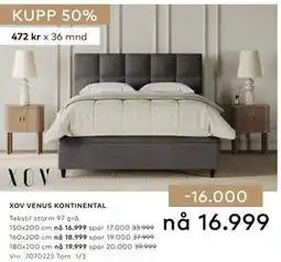 Skeidar XOV VENUS KONTINENTAL tilbud