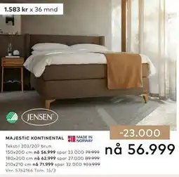 Skeidar MAJESTIC KONTINENTAL tilbud