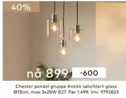 Skeidar Chester pendel gruppe tilbud