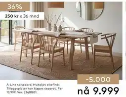 Skeidar A-Line spisebord tilbud
