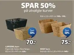 JYSK SPAR 50% på utvalgte kurver tilbud
