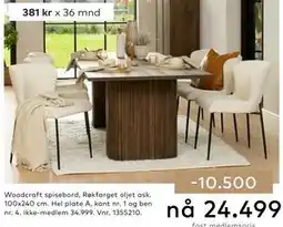 Skeidar Woodcraft spisebord tilbud