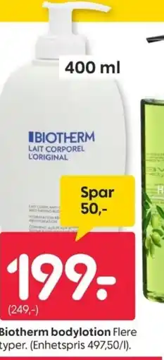 Rusta Biotherm bodylotion Flere tilbud