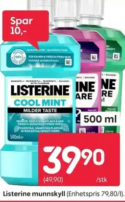 Rusta Listerine munnskyll tilbud