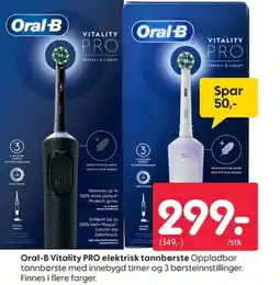 Rusta Oral-B Vitality PRO elektrisk tannbørste tilbud