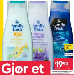 Rusta Family Fresh dusjkrem tilbud