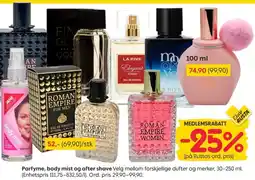 Rusta Parfyme, body mist og after shave tilbud