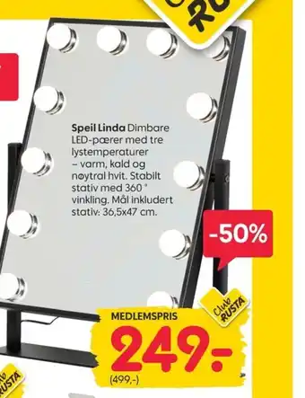 Rusta Speil Linda tilbud