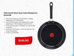 Clas Ohlson Tefal Jamie Oliver Easy Cook stekepanne, keramisk tilbud