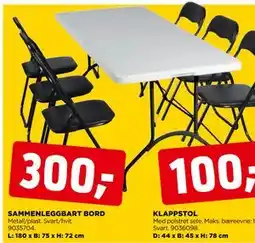 jem & fix SAMMENLEGGBART BORD tilbud