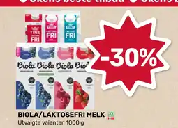 Coop Marked Biola/laktosefri melk nyt tilbud
