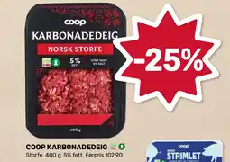 Coop Marked Coop karbonadedeig tilbud