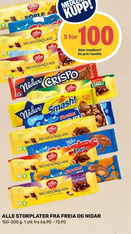 Coop Marked Alle storplater fra freia og nidar tilbud