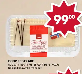 Coop Marked Coop festkake tilbud