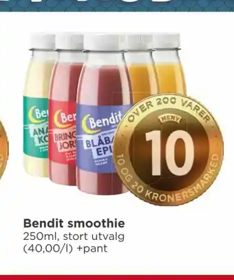 Meny Bendit smoothie tilbud