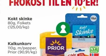 Meny Kokt skinke tilbud