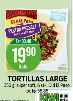 Kiwi TORTILLAS LARGE tilbud