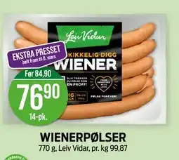 Kiwi WIENERPØLSER tilbud
