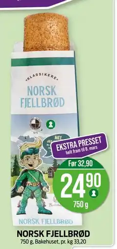 Kiwi NORSK FJELLBRØD tilbud