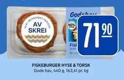 Rema 1000 FISKEBURGER HYSE & TORSK tilbud