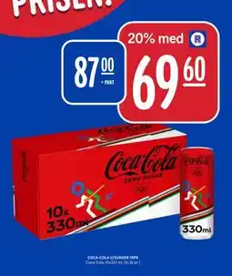 Rema 1000 COCA-COLA U/SUKKER 10PK tilbud