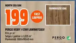 Obs Bygg PERGO VISBY 1-STAV LAMINATGULV tilbud