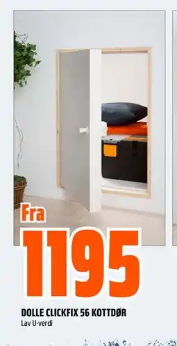 Obs Bygg DOLLE CLICKFIX 56 KOTTDØR tilbud