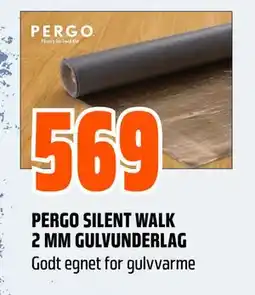 Obs Bygg PERGO SILENT WALK 2. MM GULVUNDERLAG tilbud