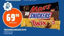 Coop Obs TWIX/MARS/SNICKERS 10 PK tilbud