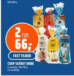 Coop Obs COOP SKÅRET BRØD tilbud