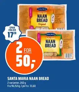 Coop Obs SANTA MARIA NAAN BREAD tilbud