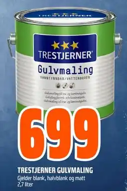 Obs Bygg TRESTJERNER GULVMALING tilbud