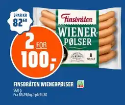 Coop Obs FINSBRÅTEN WIENERPØLSER tilbud
