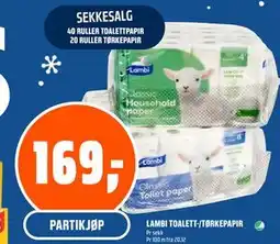 Coop Obs LAMBI TOALETT-/TØRKEPAPIR tilbud
